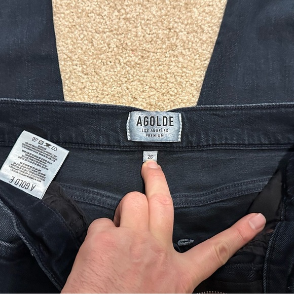 AGOLDE High Rise Dark Wash
Womens Skinny Jeans Size 26 Style A003-
1044. - Picture 8 of 12